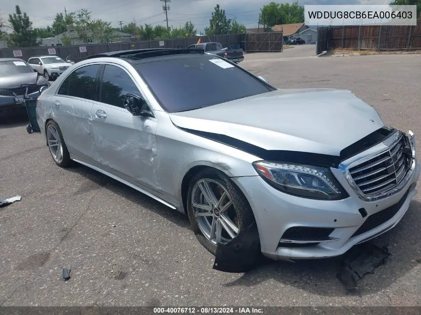 2014 Mercedes-Benz S 550 VIN: WDDUG8CB6EA006403 Lot: 40076712