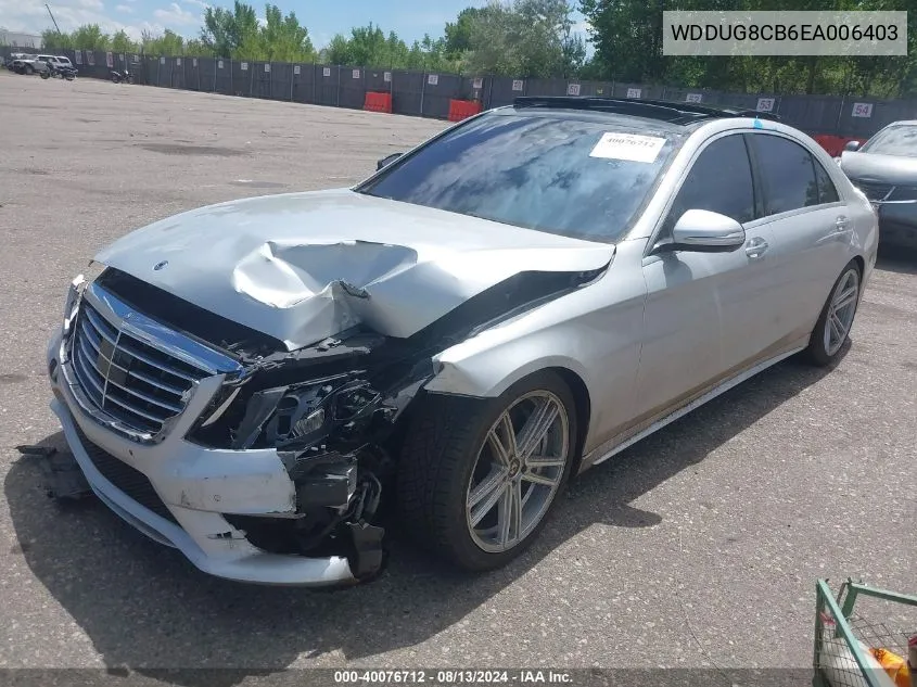 2014 Mercedes-Benz S 550 VIN: WDDUG8CB6EA006403 Lot: 40076712