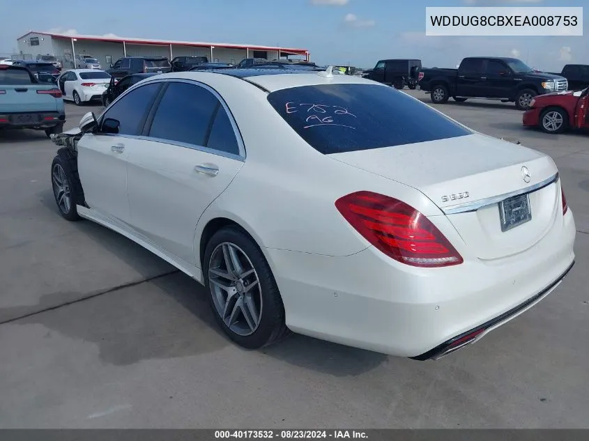 2014 Mercedes-Benz S 550 VIN: WDDUG8CBXEA008753 Lot: 40173532