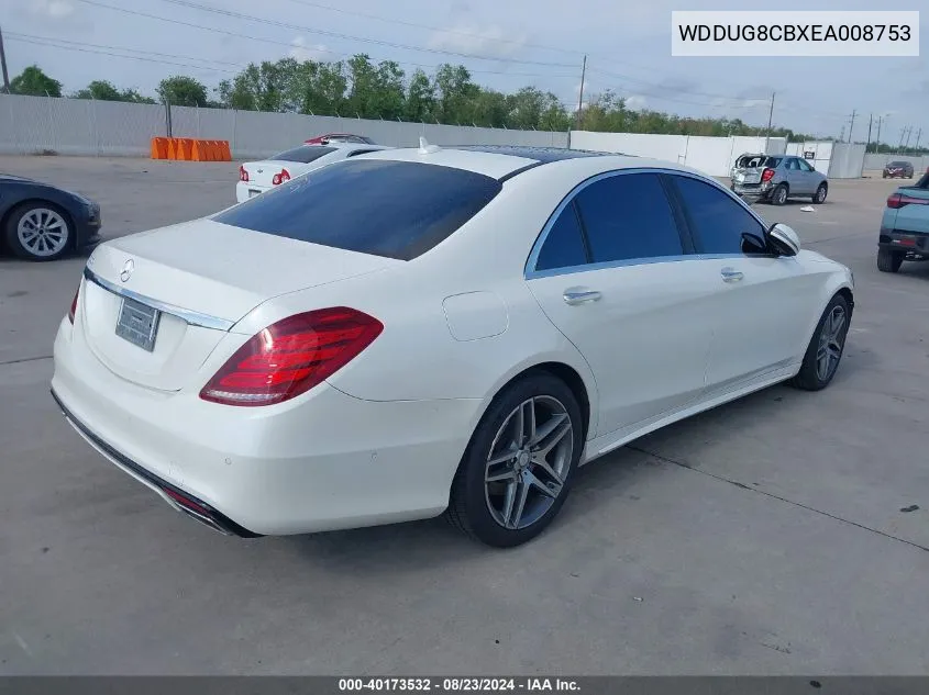 2014 Mercedes-Benz S 550 VIN: WDDUG8CBXEA008753 Lot: 40173532