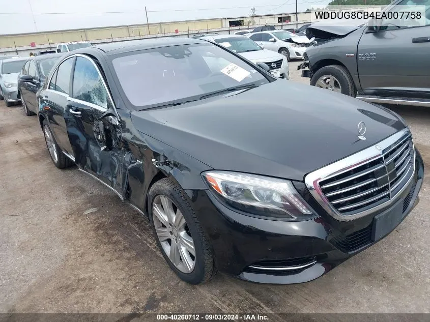 2014 Mercedes-Benz S 550 VIN: WDDUG8CB4EA007758 Lot: 40260712