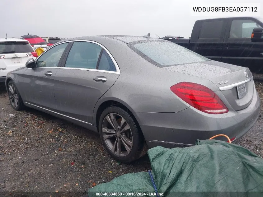 2014 Mercedes-Benz S 550 4Matic VIN: WDDUG8FB3EA057112 Lot: 40334850