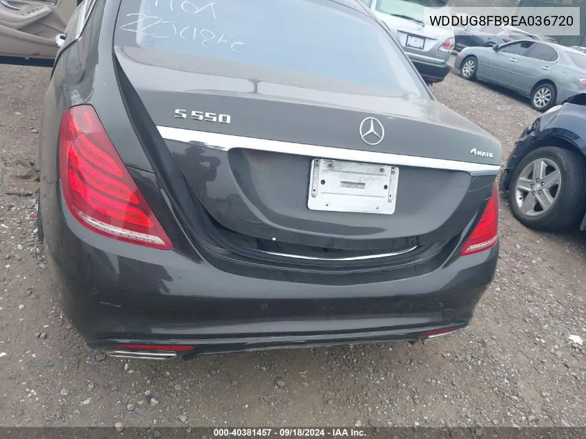 2014 Mercedes-Benz S 550 4Matic VIN: WDDUG8FB9EA036720 Lot: 40381457