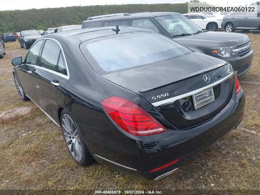 2014 Mercedes-Benz S 550 VIN: WDDUG8CB4EA060122 Lot: 40485879