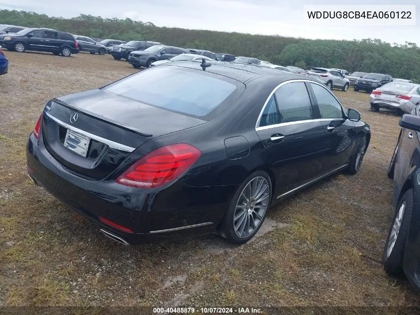 2014 Mercedes-Benz S 550 VIN: WDDUG8CB4EA060122 Lot: 40485879