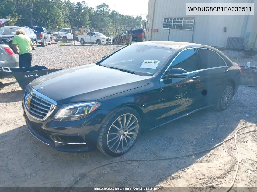 2014 Mercedes-Benz S 550 VIN: WDDUG8CB1EA033511 Lot: 40504789