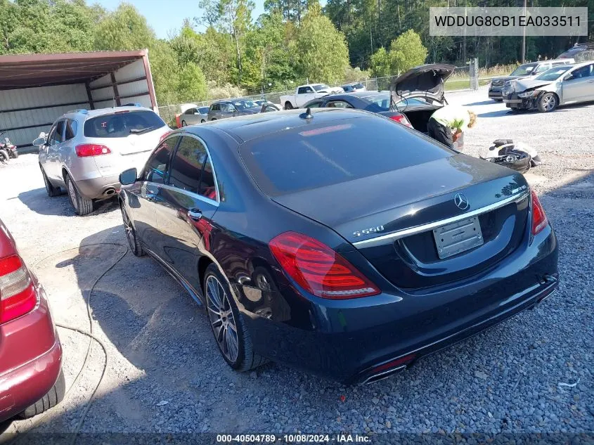 2014 Mercedes-Benz S 550 VIN: WDDUG8CB1EA033511 Lot: 40504789