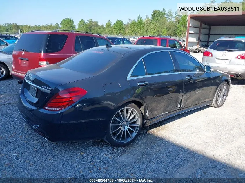 2014 Mercedes-Benz S 550 VIN: WDDUG8CB1EA033511 Lot: 40504789