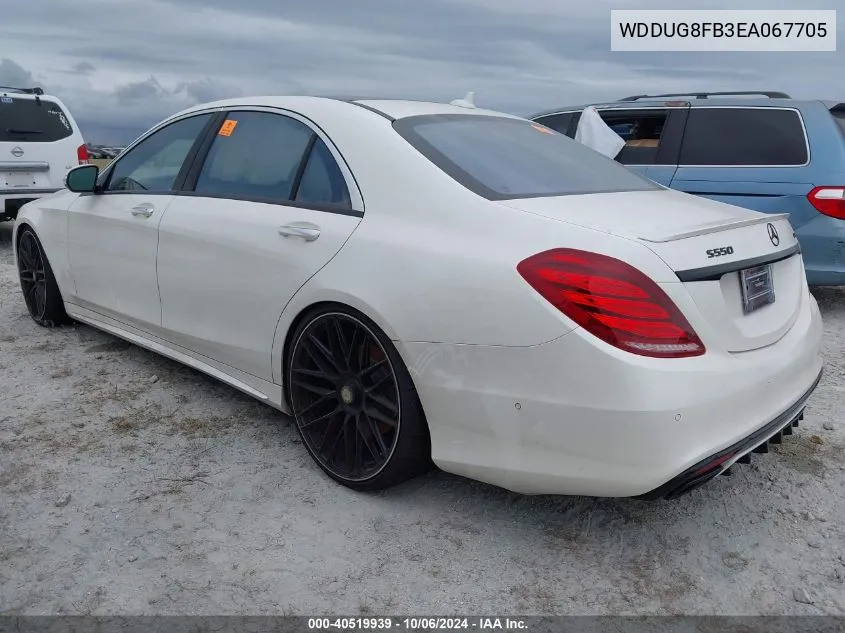 2014 Mercedes-Benz S 550 4Matic VIN: WDDUG8FB3EA067705 Lot: 40519939