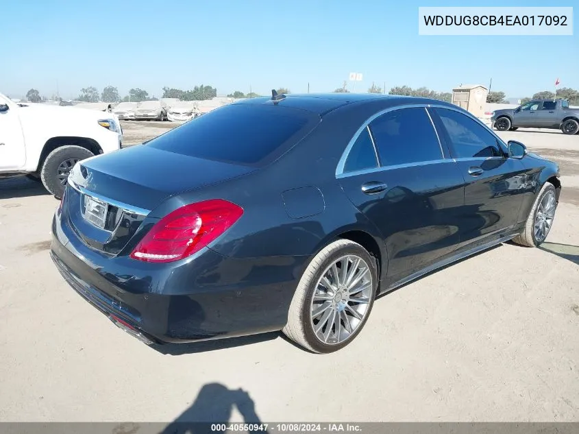 2014 Mercedes-Benz S 550 550 VIN: WDDUG8CB4EA017092 Lot: 40550947