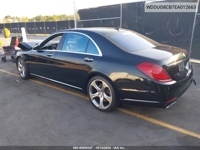 2014 Mercedes-Benz S 550 VIN: WDDUG8CB7EA012663 Lot: 40558347