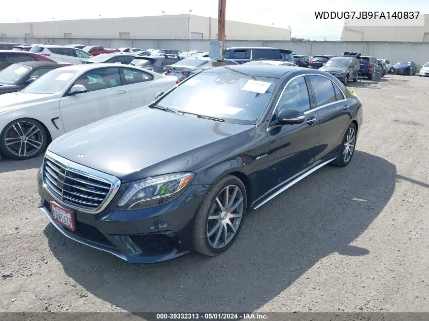 2015 Mercedes-Benz S 63 Amg 4Matic VIN: WDDUG7JB9FA140837 Lot: 39332313