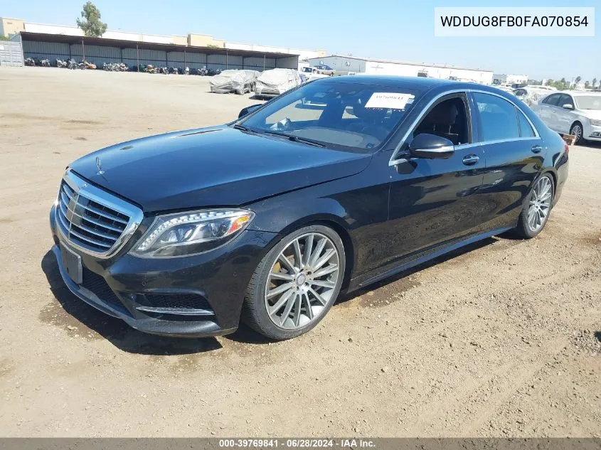 2015 Mercedes-Benz S 550 4Matic VIN: WDDUG8FB0FA070854 Lot: 39769841