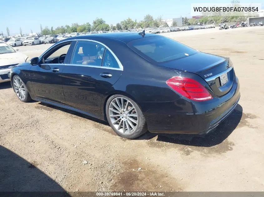 2015 Mercedes-Benz S 550 4Matic VIN: WDDUG8FB0FA070854 Lot: 39769841