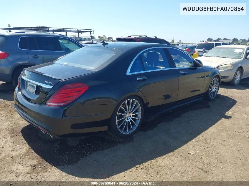 2015 Mercedes-Benz S 550 4Matic VIN: WDDUG8FB0FA070854 Lot: 39769841