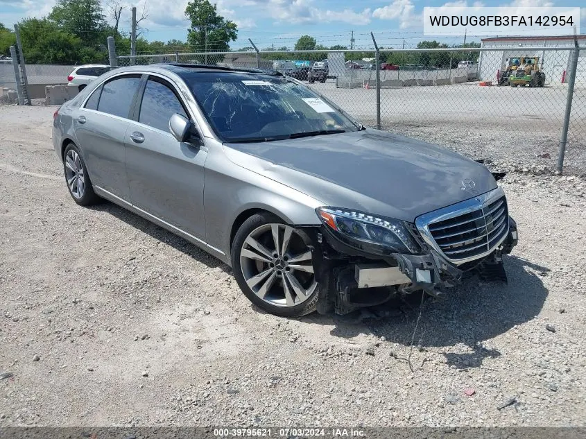 2015 Mercedes-Benz S 550 4Matic VIN: WDDUG8FB3FA142954 Lot: 39795621