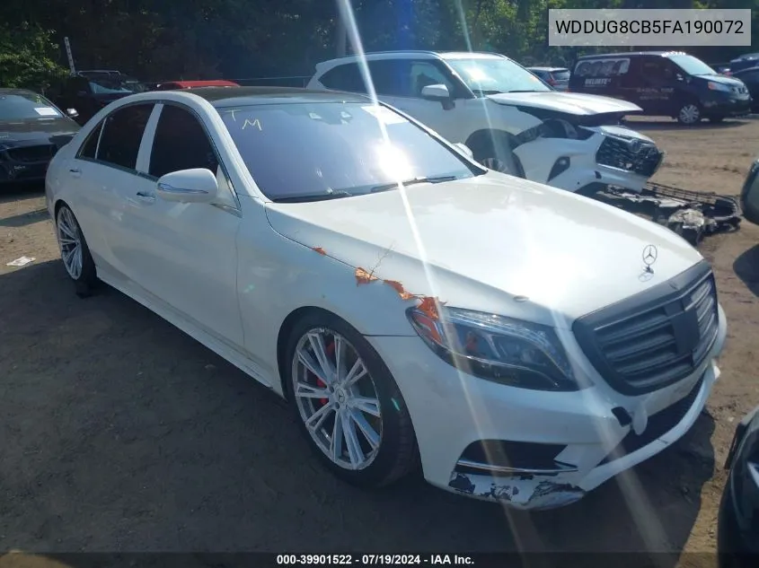 2015 Mercedes-Benz S 550 VIN: WDDUG8CB5FA190072 Lot: 39901522