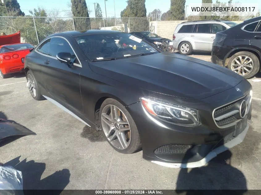 2015 Mercedes-Benz S 550 4Matic VIN: WDDXJ8FBXFA008117 Lot: 39968008