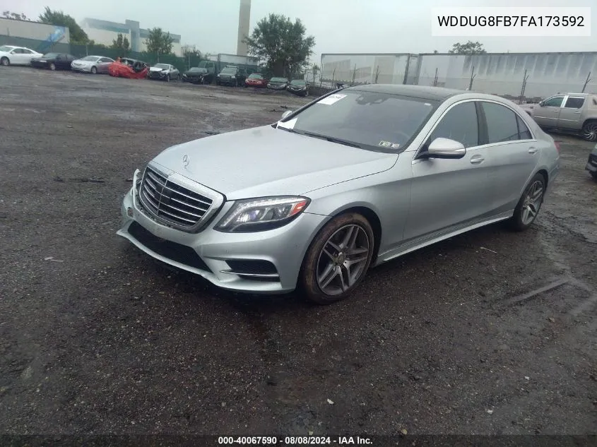 2015 Mercedes-Benz S 550 4Matic VIN: WDDUG8FB7FA173592 Lot: 40067590