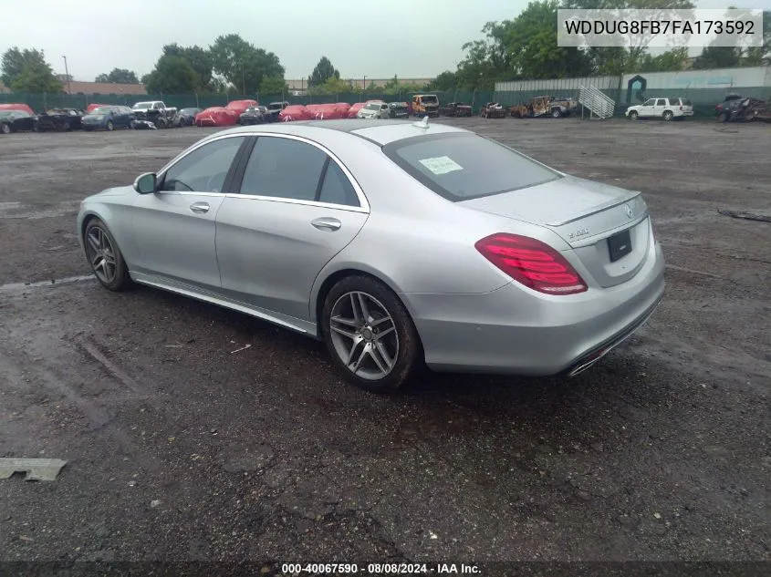 2015 Mercedes-Benz S 550 4Matic VIN: WDDUG8FB7FA173592 Lot: 40067590