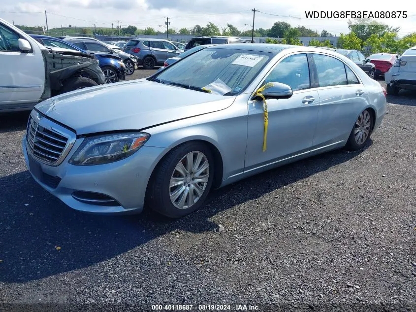 2015 Mercedes-Benz S 550 4Matic VIN: WDDUG8FB3FA080875 Lot: 40118687