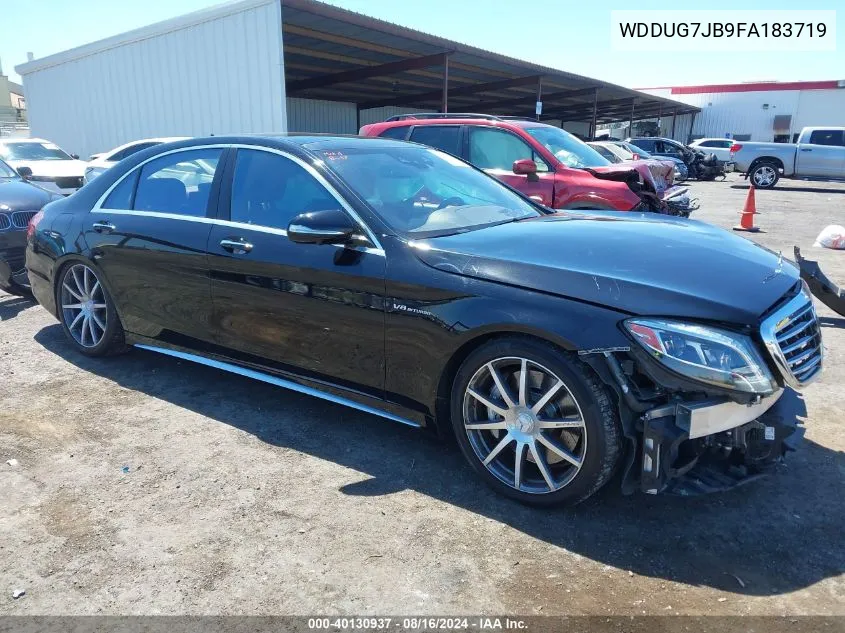 2015 Mercedes-Benz S 63 Amg 4Matic VIN: WDDUG7JB9FA183719 Lot: 40130937