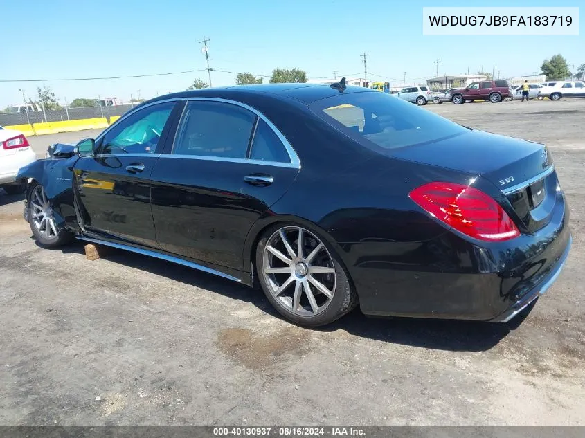 2015 Mercedes-Benz S 63 Amg 4Matic VIN: WDDUG7JB9FA183719 Lot: 40130937