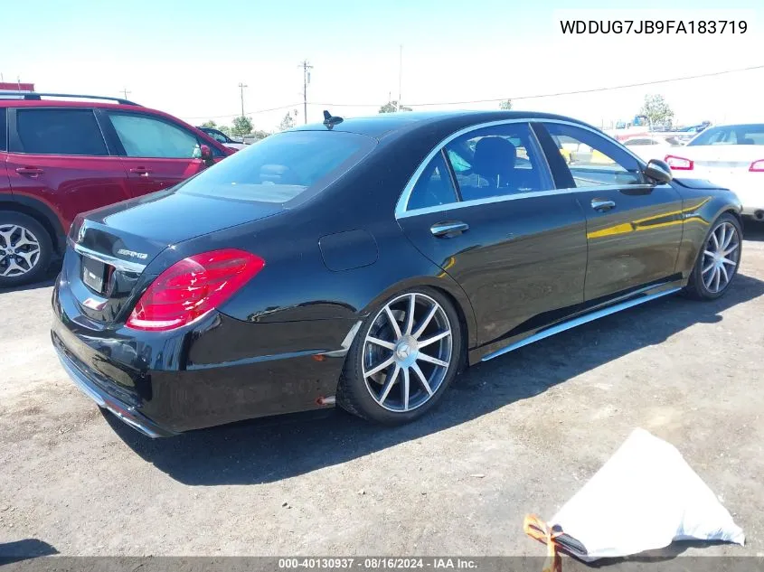 2015 Mercedes-Benz S 63 Amg 4Matic VIN: WDDUG7JB9FA183719 Lot: 40130937