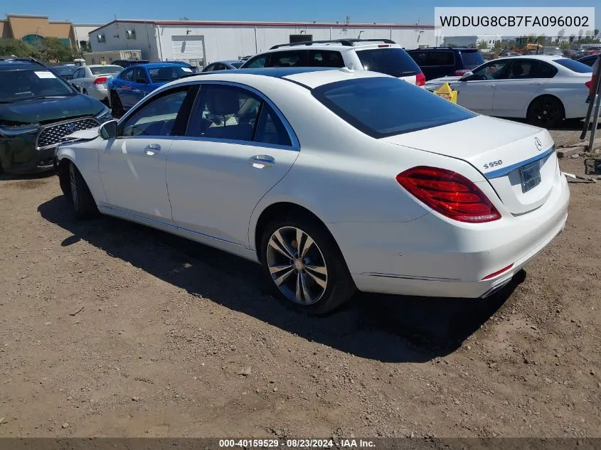 2015 Mercedes-Benz S 550 VIN: WDDUG8CB7FA096002 Lot: 40159529