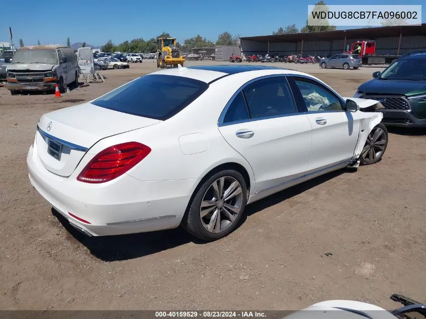 2015 Mercedes-Benz S 550 VIN: WDDUG8CB7FA096002 Lot: 40159529