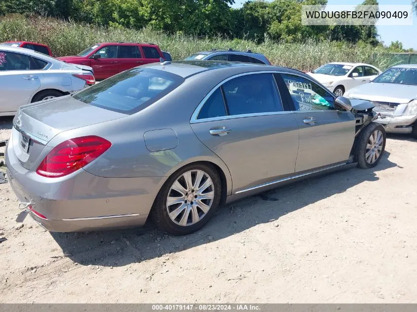 2015 Mercedes-Benz S 550 4Matic VIN: WDDUG8FB2FA090409 Lot: 40179147