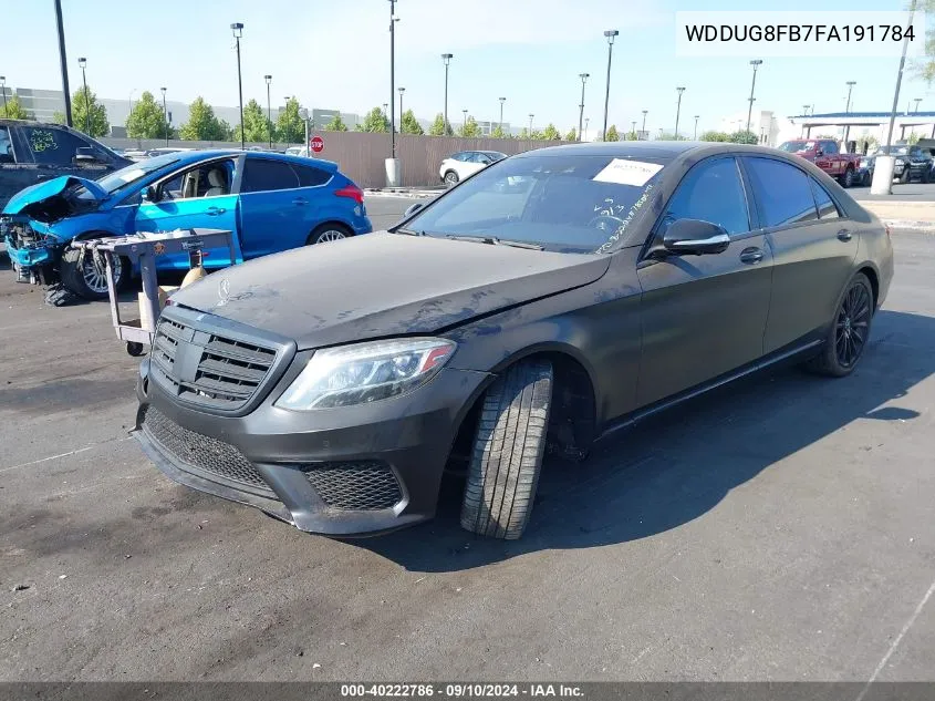 2015 Mercedes-Benz S 550 4Matic VIN: WDDUG8FB7FA191784 Lot: 40222786