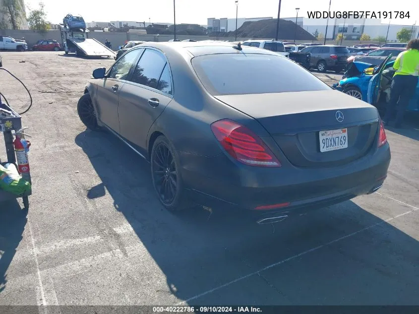 2015 Mercedes-Benz S 550 4Matic VIN: WDDUG8FB7FA191784 Lot: 40222786