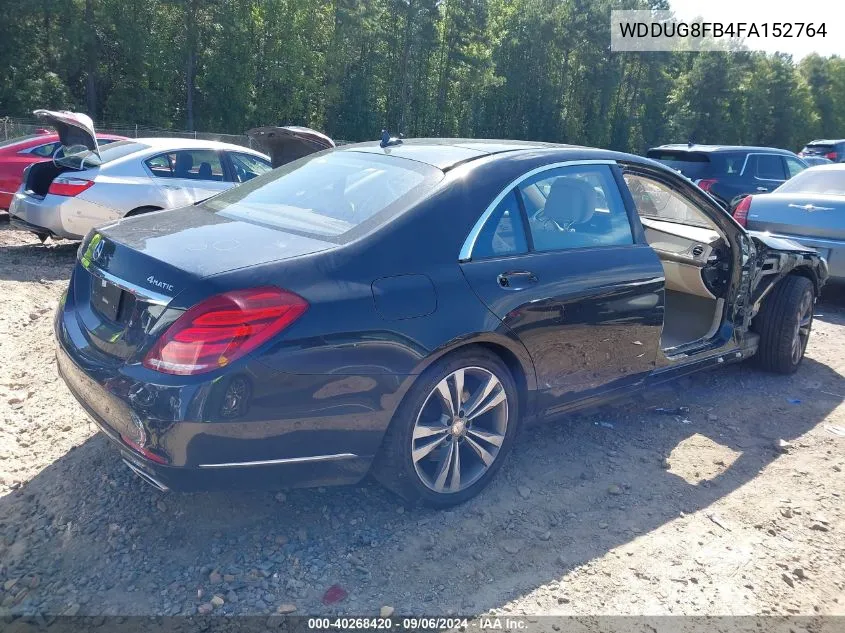 2015 Mercedes-Benz S 550 4Matic VIN: WDDUG8FB4FA152764 Lot: 40268420