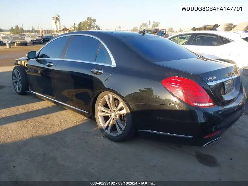 2015 Mercedes-Benz S 550 VIN: WDDUG8CB4FA147701 Lot: 40299192