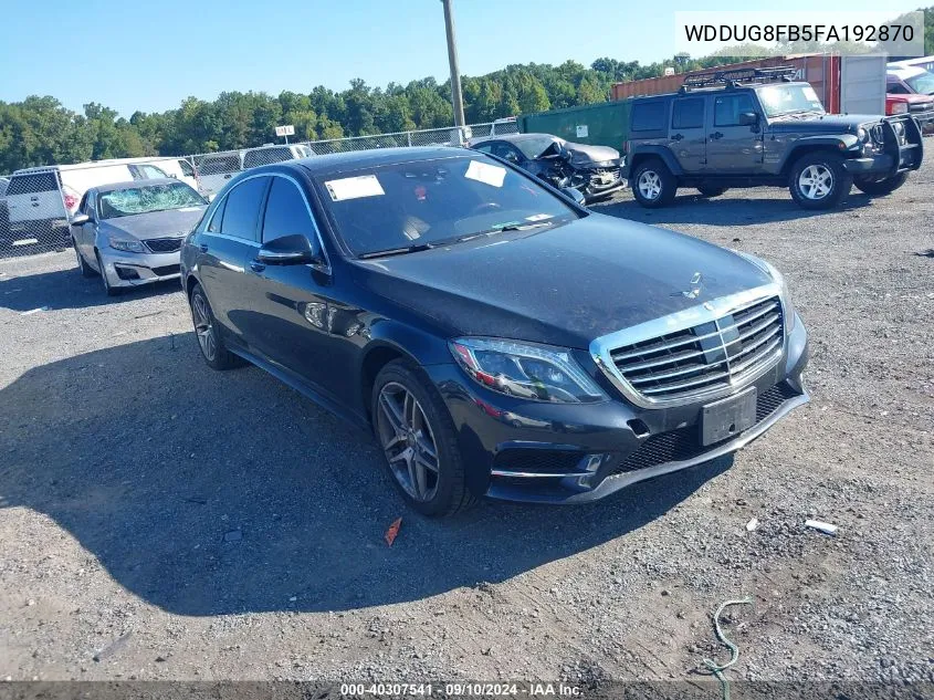 2015 Mercedes-Benz S 550 550 4Matic VIN: WDDUG8FB5FA192870 Lot: 40307541