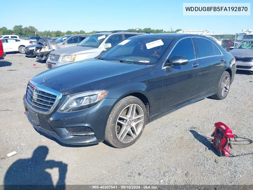 2015 Mercedes-Benz S 550 550 4Matic VIN: WDDUG8FB5FA192870 Lot: 40307541