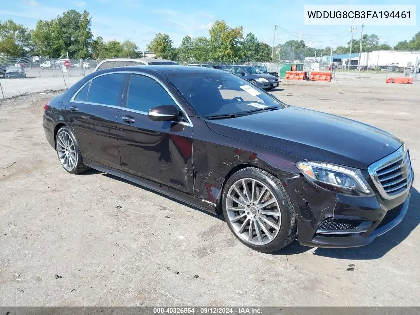 2015 Mercedes-Benz S 550 VIN: WDDUG8CB3FA194461 Lot: 40326854