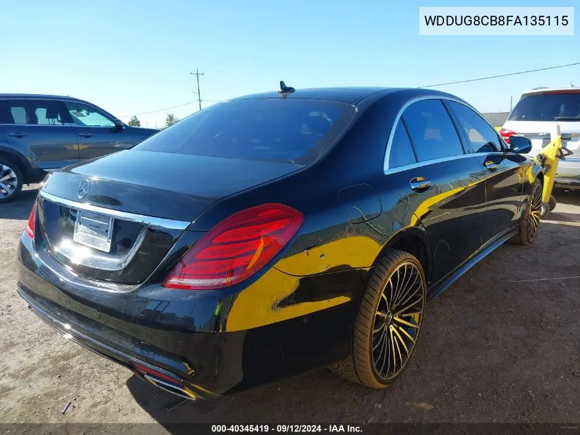 2015 Mercedes-Benz S 550 VIN: WDDUG8CB8FA135115 Lot: 40345419