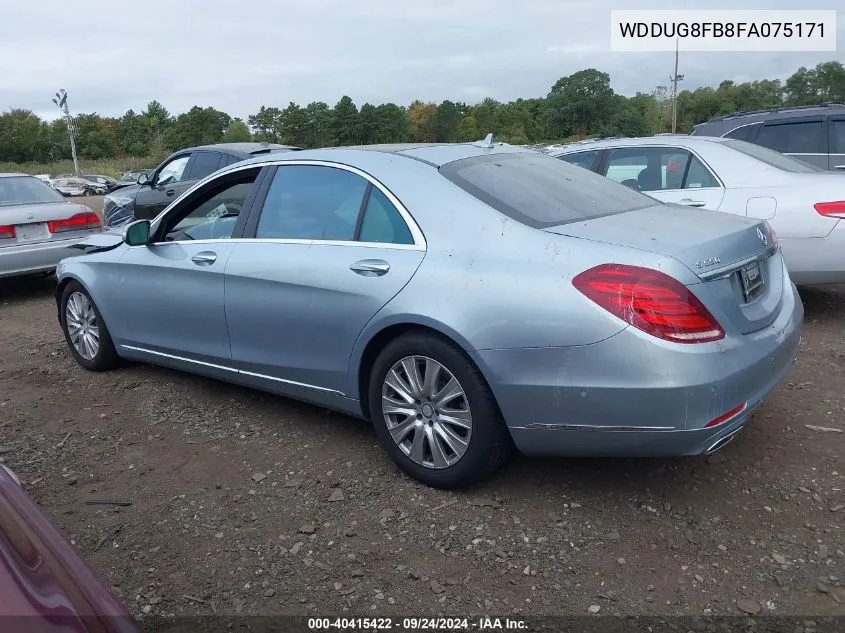 2015 Mercedes-Benz S 550 4Matic VIN: WDDUG8FB8FA075171 Lot: 40415422