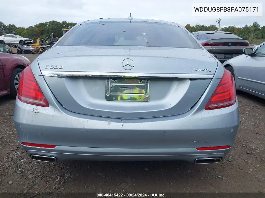 2015 Mercedes-Benz S 550 4Matic VIN: WDDUG8FB8FA075171 Lot: 40415422