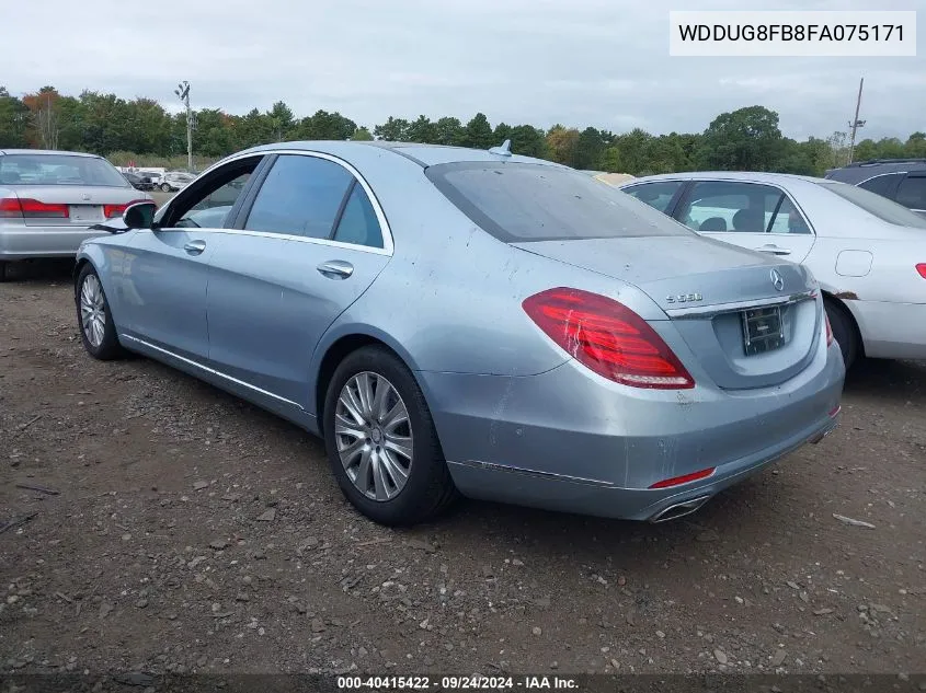 2015 Mercedes-Benz S 550 4Matic VIN: WDDUG8FB8FA075171 Lot: 40415422