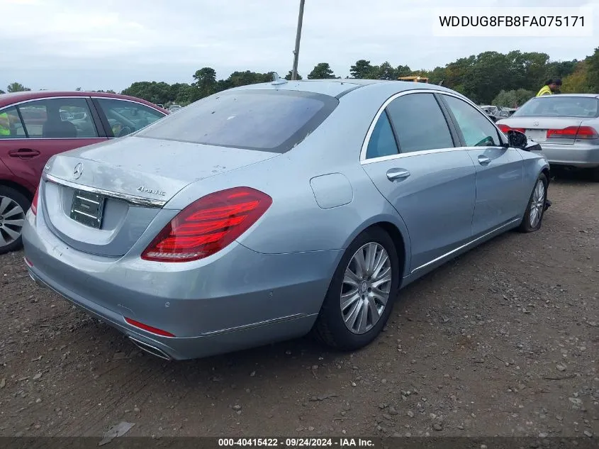 2015 Mercedes-Benz S 550 4Matic VIN: WDDUG8FB8FA075171 Lot: 40415422