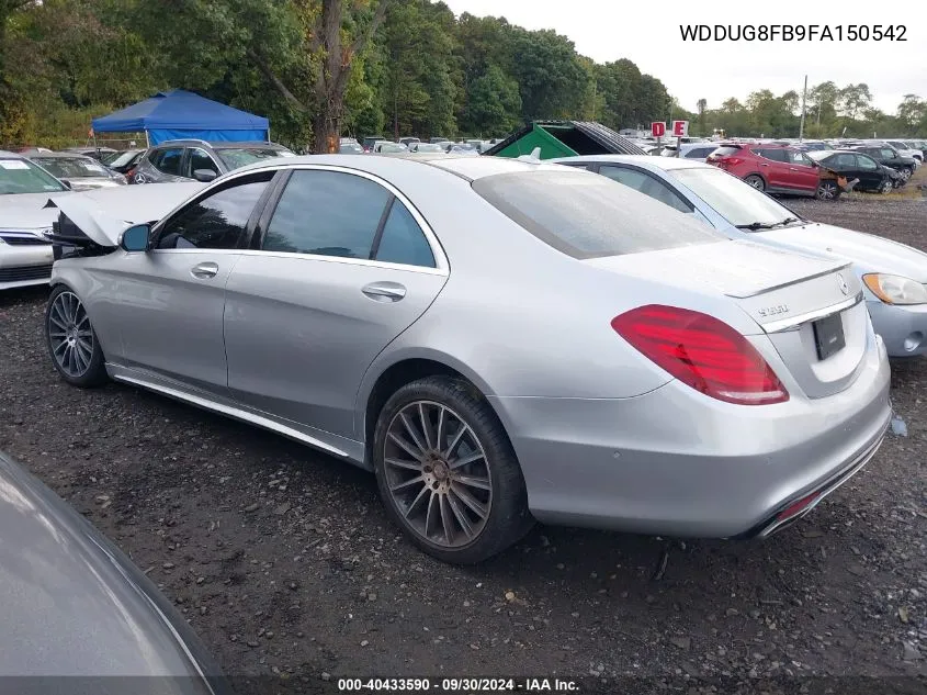 2015 Mercedes-Benz S 550 4Matic VIN: WDDUG8FB9FA150542 Lot: 40433590