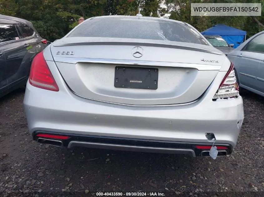 2015 Mercedes-Benz S 550 4Matic VIN: WDDUG8FB9FA150542 Lot: 40433590