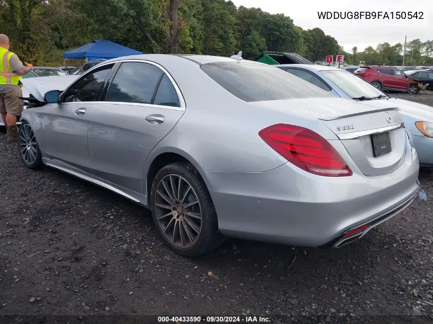 2015 Mercedes-Benz S 550 4Matic VIN: WDDUG8FB9FA150542 Lot: 40433590