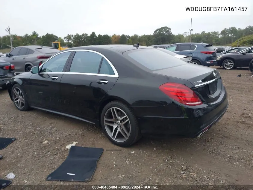 2015 Mercedes-Benz S 550 4Matic VIN: WDDUG8FB7FA161457 Lot: 40435404