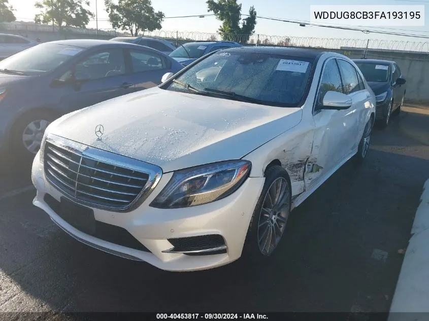 2015 Mercedes-Benz S 550 VIN: WDDUG8CB3FA193195 Lot: 40453817