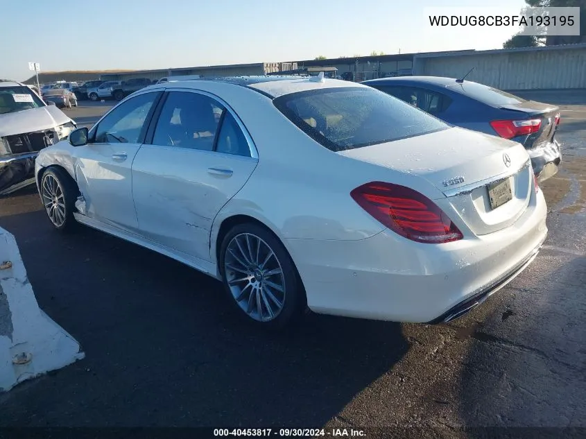 2015 Mercedes-Benz S 550 VIN: WDDUG8CB3FA193195 Lot: 40453817