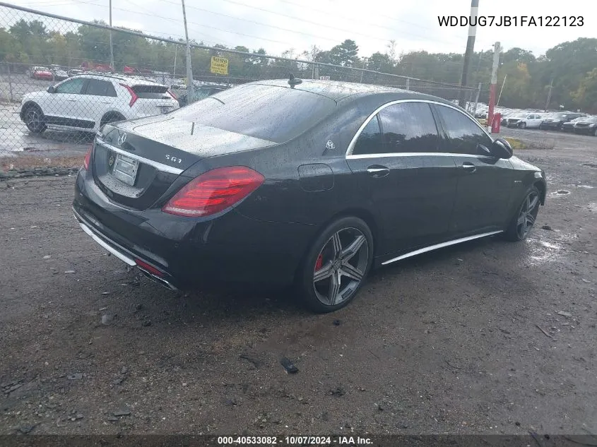 2015 Mercedes-Benz S 63 Amg 4Matic VIN: WDDUG7JB1FA122123 Lot: 40533082